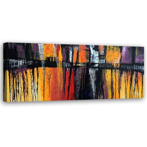 Tableau sur toile Abstraction colorée 90x30