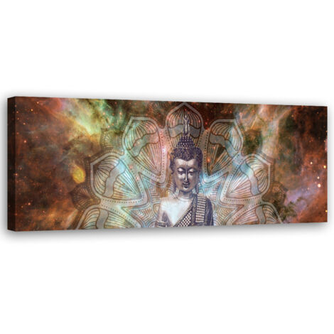 Tableau sur toile Abstrait avec Bouddha 90x30