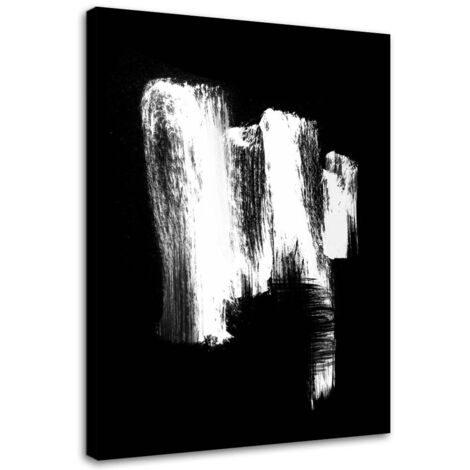 Tableau sur toile Abstrait Noir et Blanc 40x60