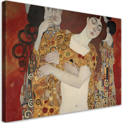 Tableau sur toile Baiser de femme abstrait - G. Klimt 90x60