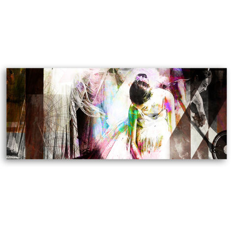 Tableau sur toile Ballerine dansante 90x30