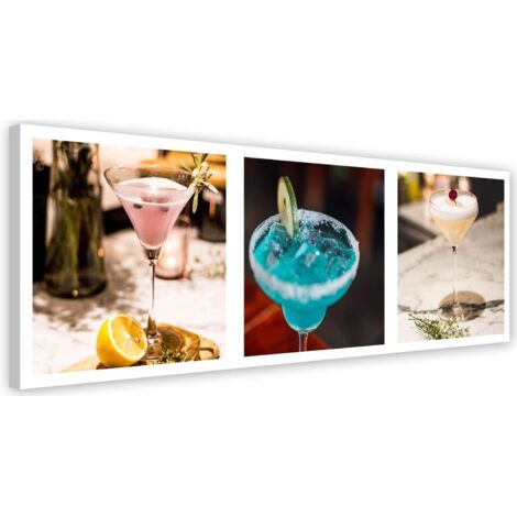 Tableau sur toile Boissons cocktail colorées Panorama 90x30