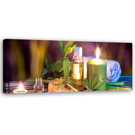Tableau sur toile Bougie Spa Zen 90x30