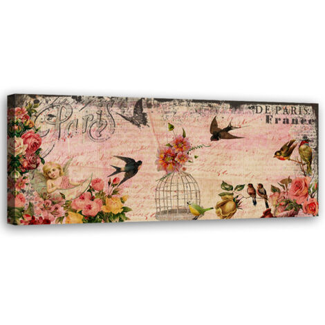 Tableau sur toile Carte de Paris 90x30
