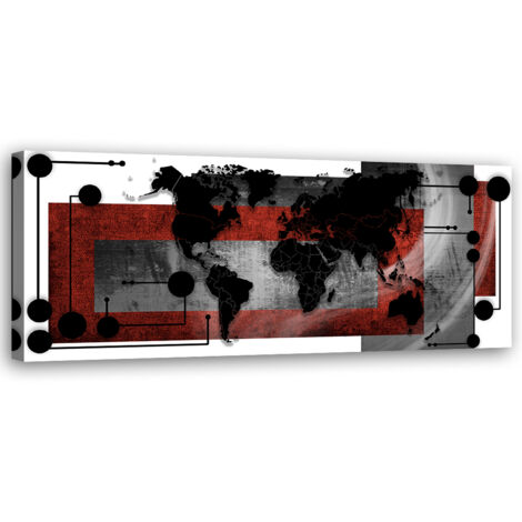 Tableau sur toile Carte du monde abstraite 90x30
