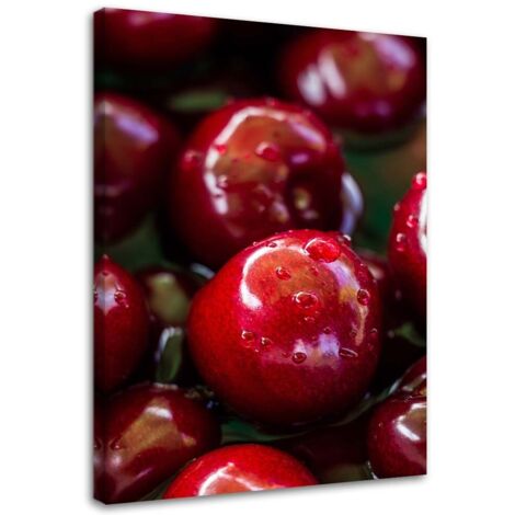 Tableau sur toile Cerises Fruits Rouge 40x60