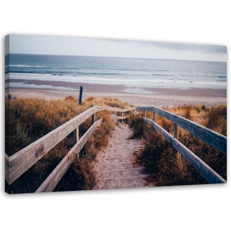 Tableau sur toile Chemin vers la plage Dunes Mer 60x40