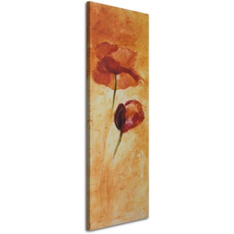 Tableau sur toile Coquelicots rouges Fleur Acrylique 30x90
