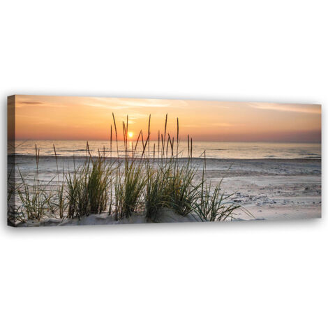 Tableau sur toile Coucher de soleil sur la plage 90x30