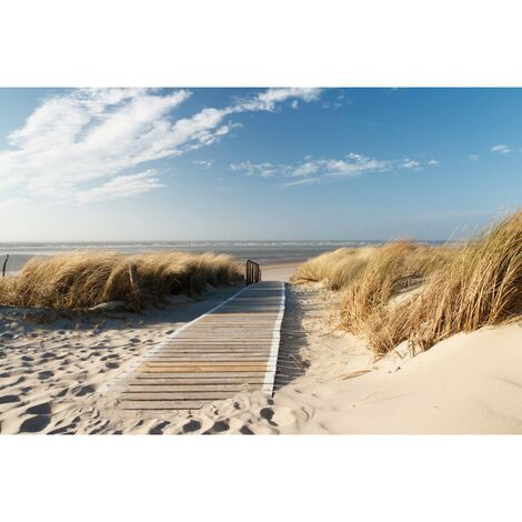 Tableau sur toile direction plage 30x45 cm - Impression sur Toile Murale Décorative - Image imprimée en HD sur Toile - Toile sur Châssis en Bois FSC - Fabriqué en France