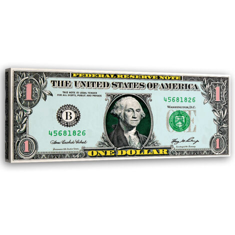 Tableau sur toile Dollar américain 90x30