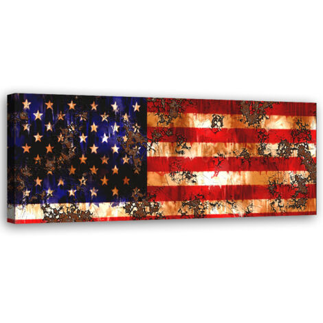 Tableau sur toile Drapeau américain 90x30