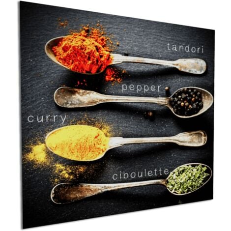 Tableau sur toile épices 30x30 cm - Impression sur Toile Murale Décorative - Image imprimée en HD sur Toile - Toile sur Châssis en Bois FSC - Fabriqué en France