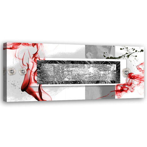 Tableau sur toile Explosion de rouge 90x30