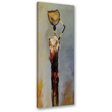Tableau sur toile Femme africaine 30x90