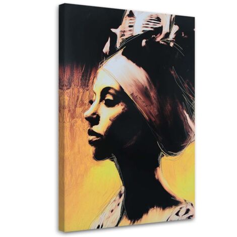 Tableau sur toile Femme africaine Glamour 60x90
