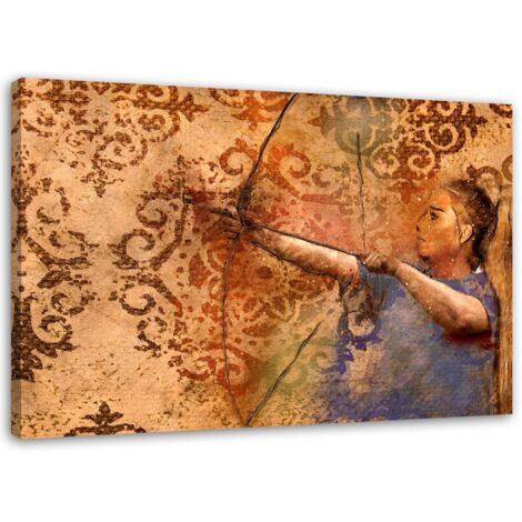 Tableau sur toile Femme Archer Vintage 60x40