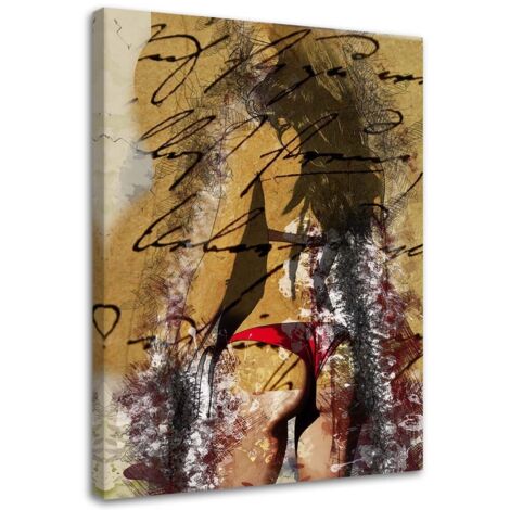 Tableau sur toile Femme bikini rétro 40x60