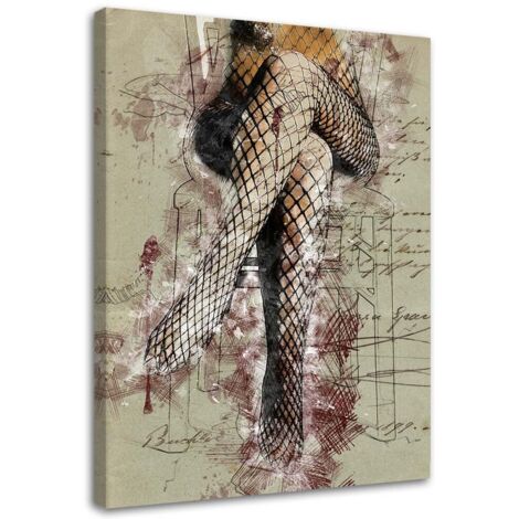 Tableau sur toile Femme Cabaret Rétro 40x60