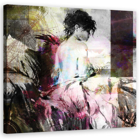 Tableau sur toile Femme nue abstraite 50x50