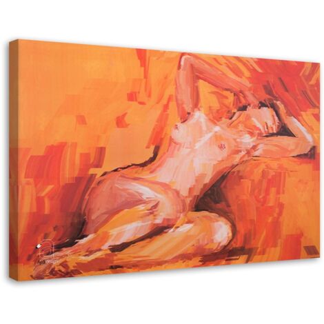 Tableau sur toile Femme nue Orange 60x40