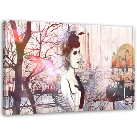 Tableau sur toile Femme vintage Abstrait 100x70