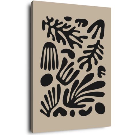 Tableau sur toile feuille abstraite 30x45 cm - Impression sur Toile Murale Décorative - Image imprimée en HD sur Toile - Toile sur Châssis en Bois FSC - Fabriqué en France
