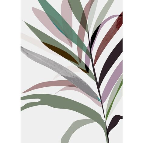 Tableau sur toile feuille colorée 30x45 cm - Impression sur Toile Murale Décorative - Image imprimée en HD sur Toile - Toile sur Châssis en Bois FSC - Fabriqué en France