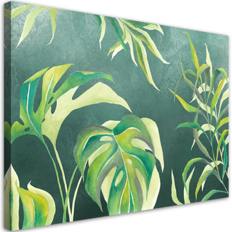 Tableau sur toile Feuilles de monstre 90x60