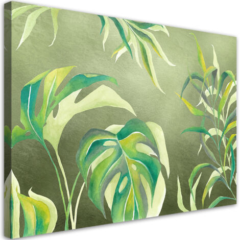 Tableau sur toile Feuilles de monstre 90x60