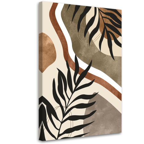 Tableau sur toile Feuilles et brindilles Boho 40x60