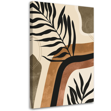 Tableau sur toile Feuilles et brindilles boho 60x90
