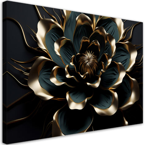 Tableau sur toile Fleur de lotus 3D abstraite AI 60x40