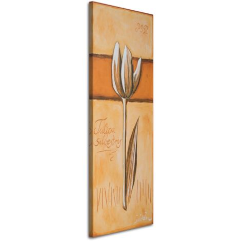 Tableau sur toile Fleur de tulipe aquarelle 30x90