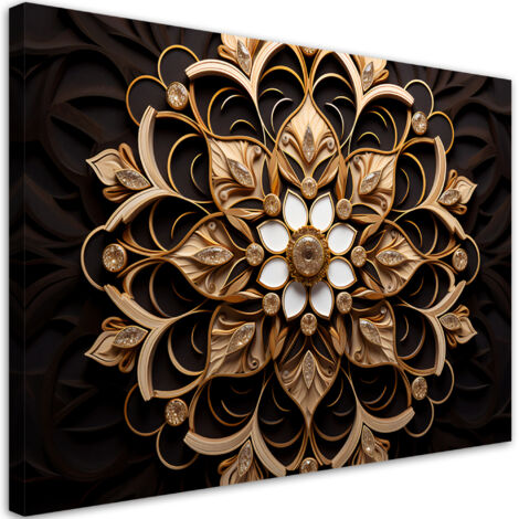 Tableau sur toile Fleur d'or 3d 60x40