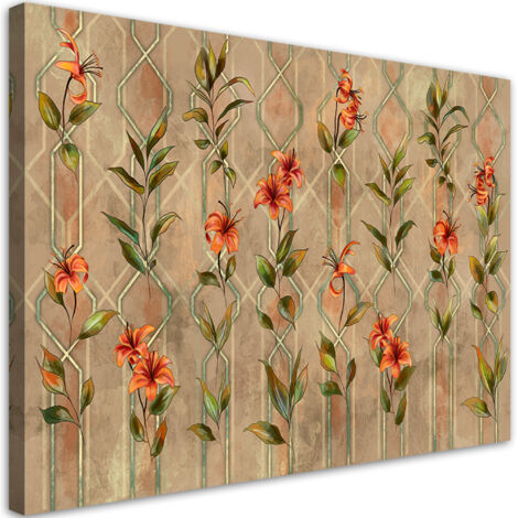 Tableau sur toile Fleur jaune Lilia 100x70
