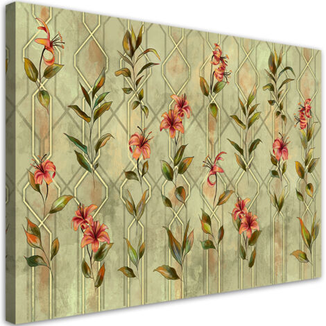Tableau sur toile Fleur jaune Lilia 90x60