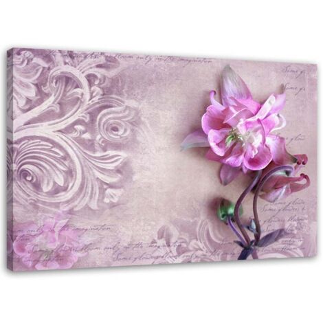 Tableau sur toile Fleur rose vintage 90x60