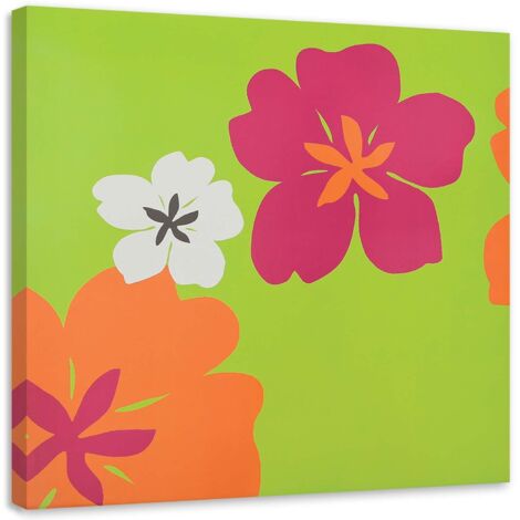 Tableau sur toile Fleurs colorées 30x30