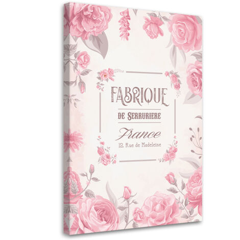 Tableau sur toile Fleurs de style vintage 70x100