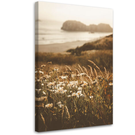 Tableau sur toile Fleurs en bord de mer 70x100
