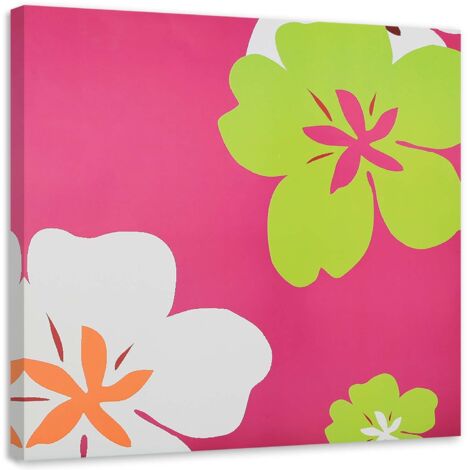 Tableau sur toile Fleurs Pop Art 50x50