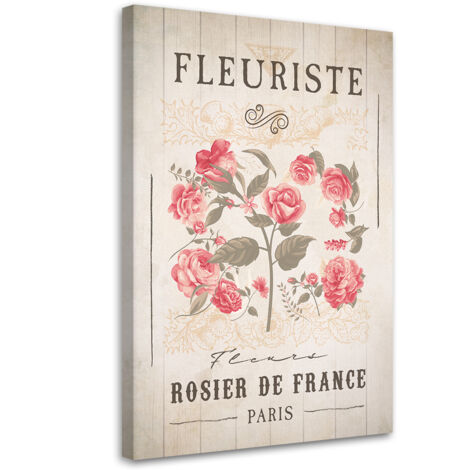 Tableau sur toile Fleurs vintage 70x100