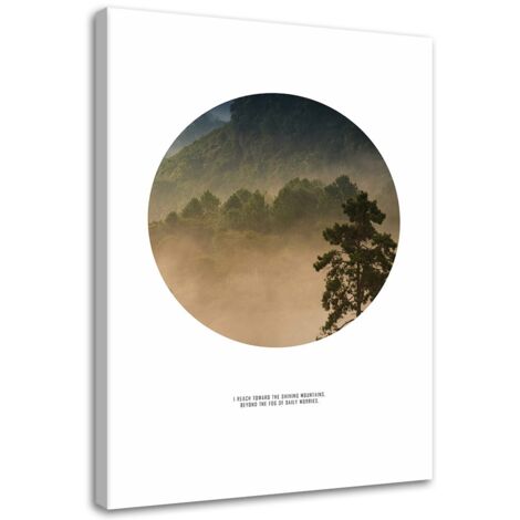 Tableau sur toile Forêt dans le brouillard Nature 40x60