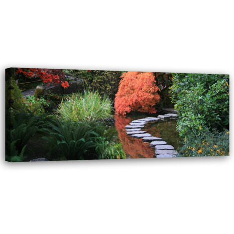 Tableau sur toile Forêt du jardin japonais 90x30