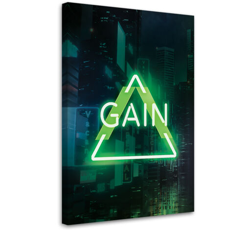 Tableau sur toile Gain d'inscription verte pour le joueur 40x60