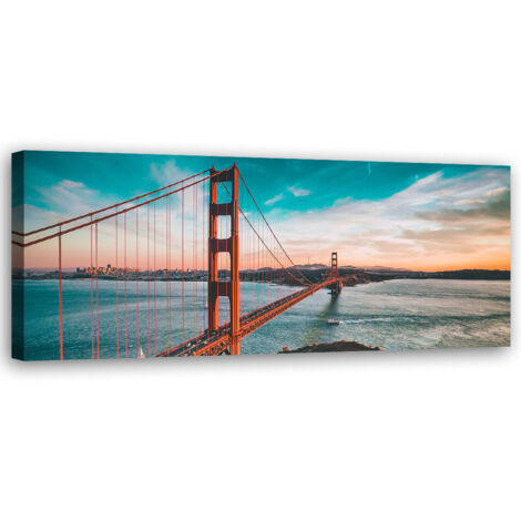 Tableau sur toile Golden Gate Bridge 90x30