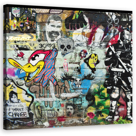 Tableau sur toile Graffiti Street Art 40x40