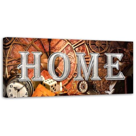 Tableau sur toile Home Rétro Inscription Vintage 90x30