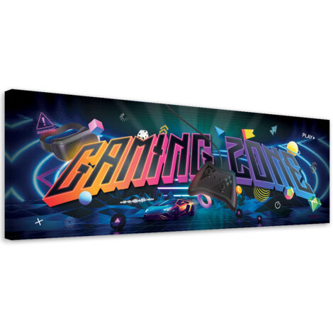 Tableau sur toile Inscription de la zone de jeu 90x30